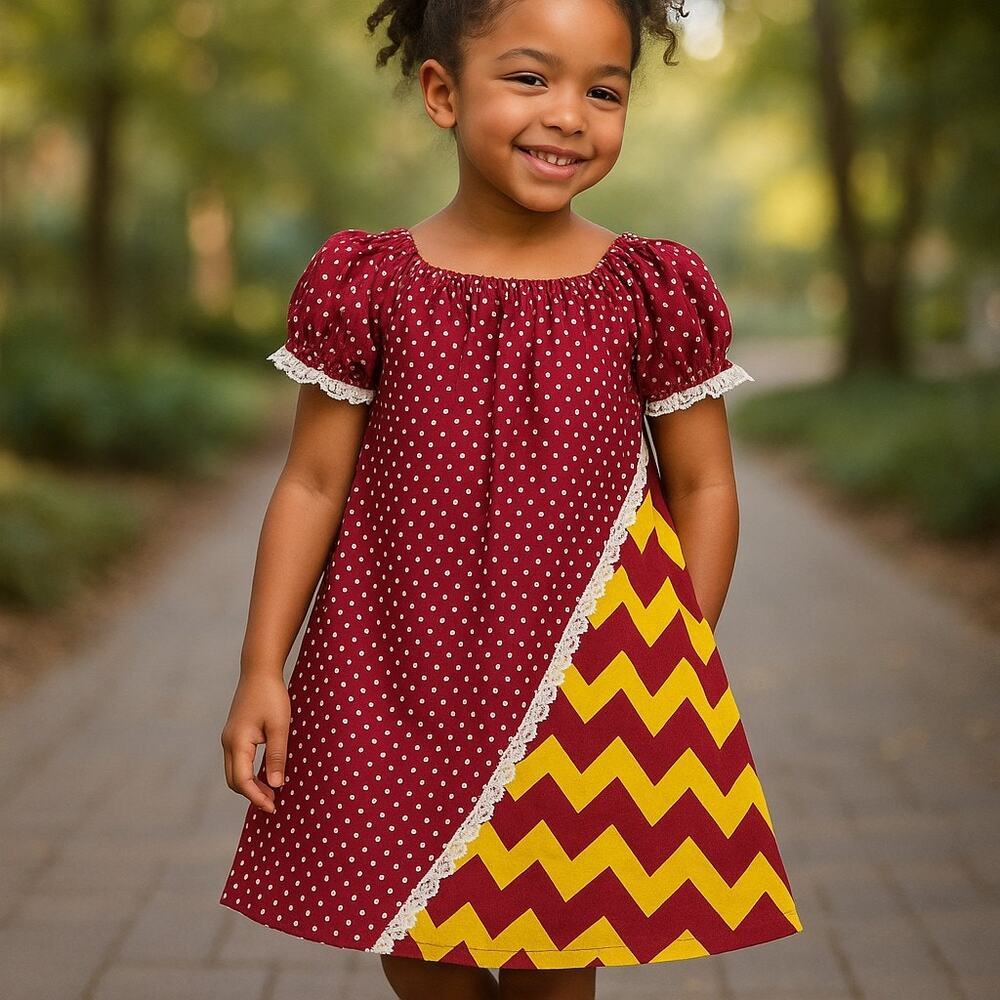 Avy Anne Girls Dress Size‎ 2 FSU Minnesota Commanders Kansas City Colors NEW